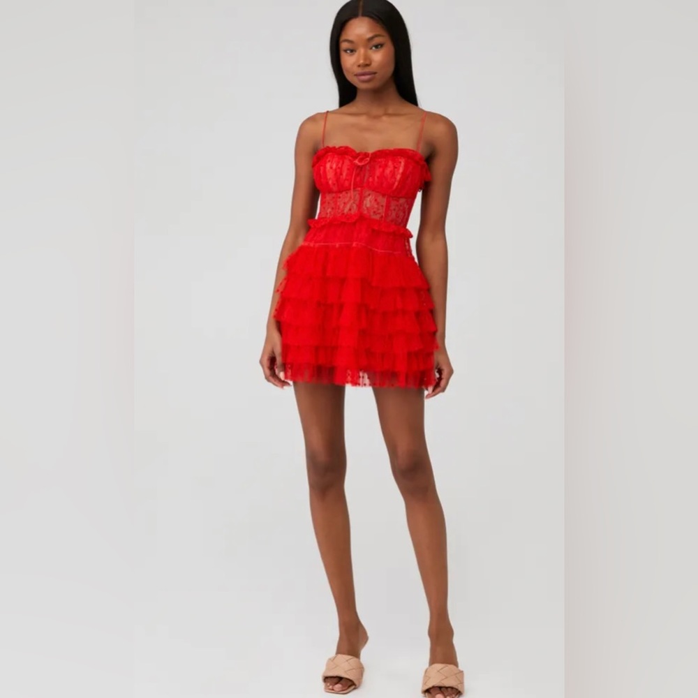 For Love and Lemons Red Julie Dress